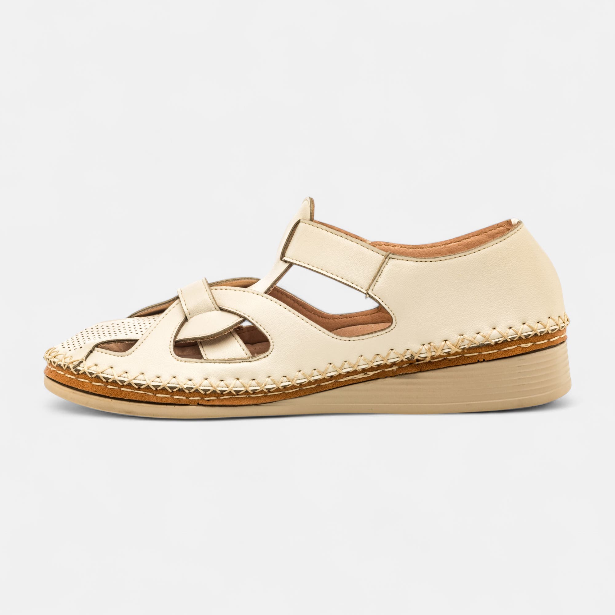 Mocassins pieds sensibles Femme beige