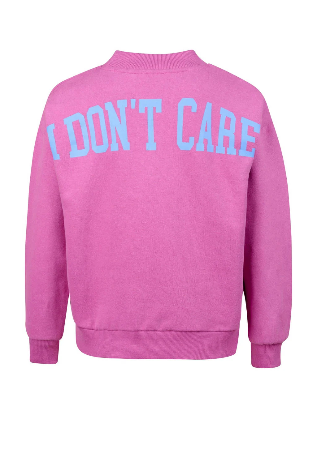 Blue Rebel sweater Lucy met backprint roze/lichtblauw