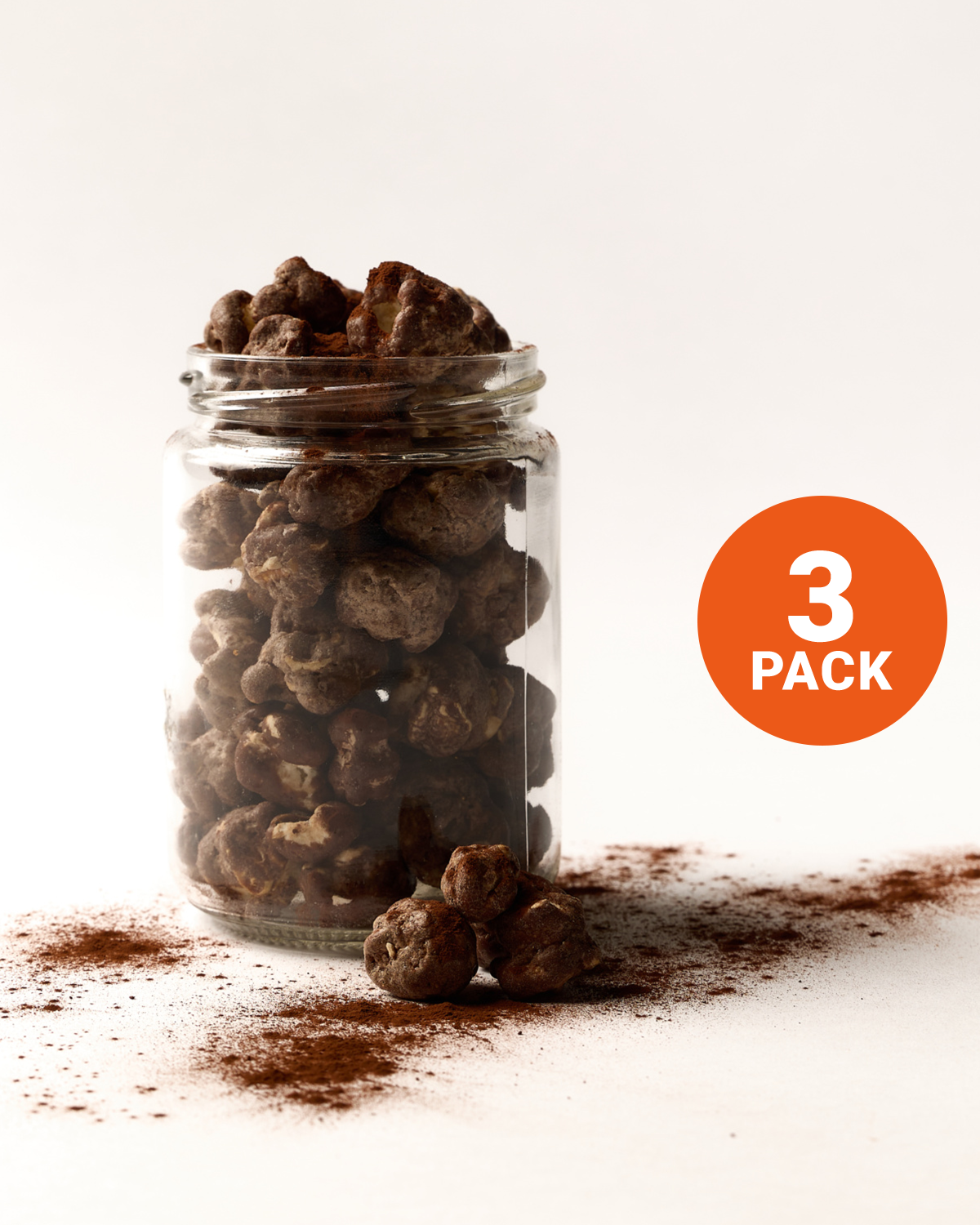 Monster Snacks Lavkarbo sjokoladepopkorn 36g - 3 pack