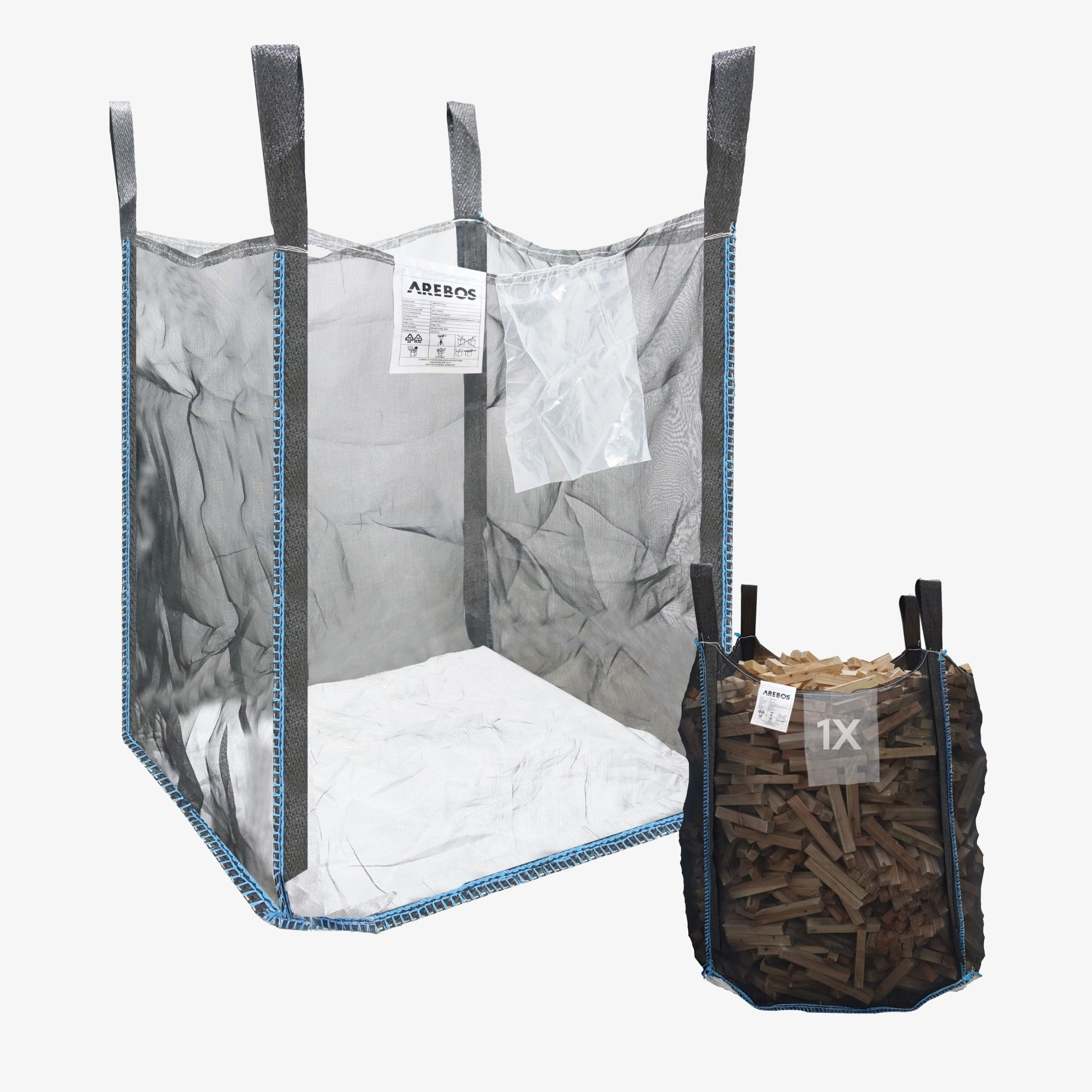 1x Premium Holzsack 100 x 100 x 120 cm