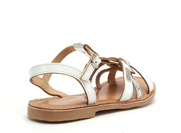 Les tropeziennes nu pieds enfant badami blanc