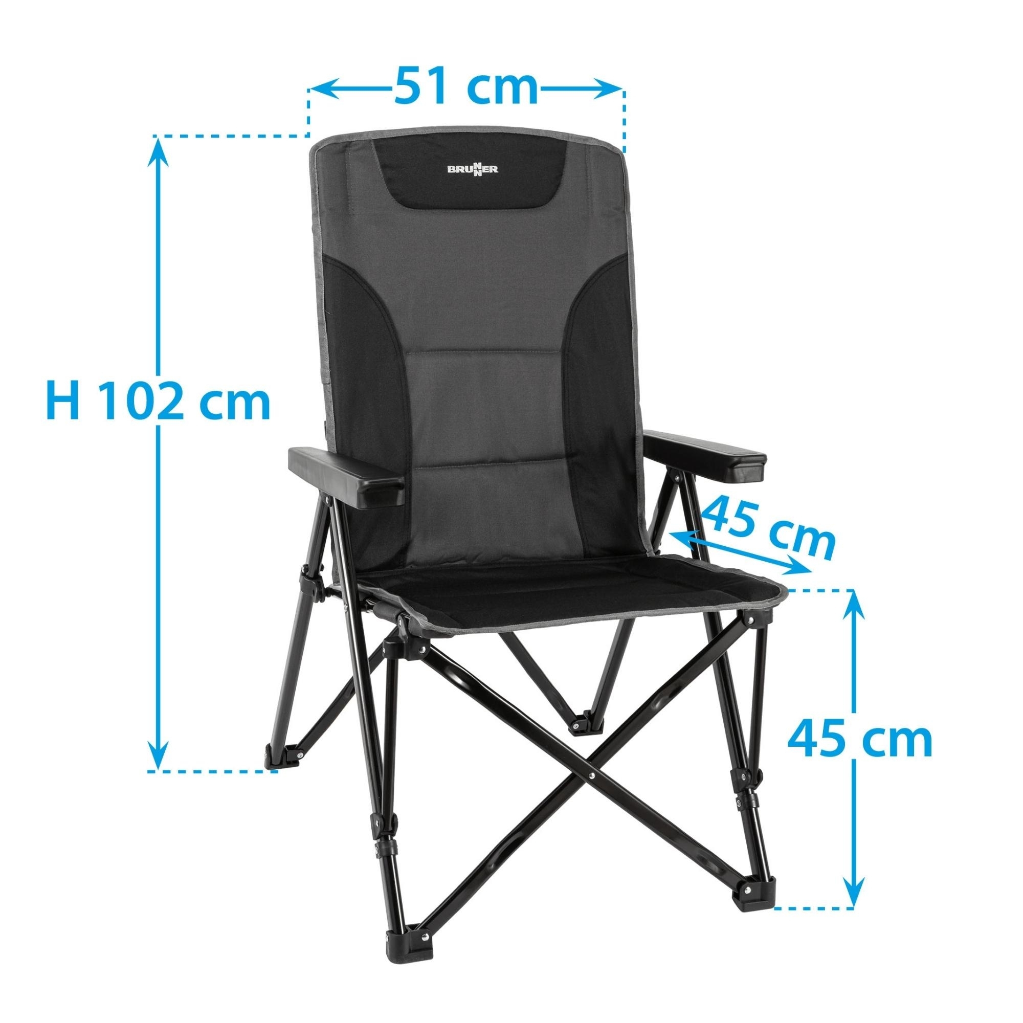 Brunner Raptor Recliner Faltstuhl grau