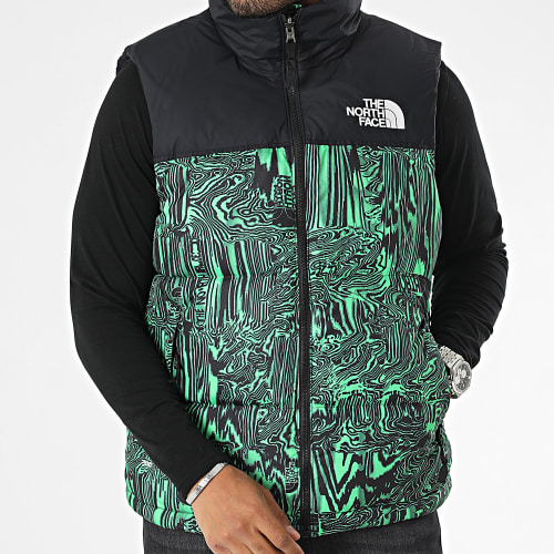 Doudoune Sans Manches Retro Nuptse 1996 A3JQQ Vert Noir