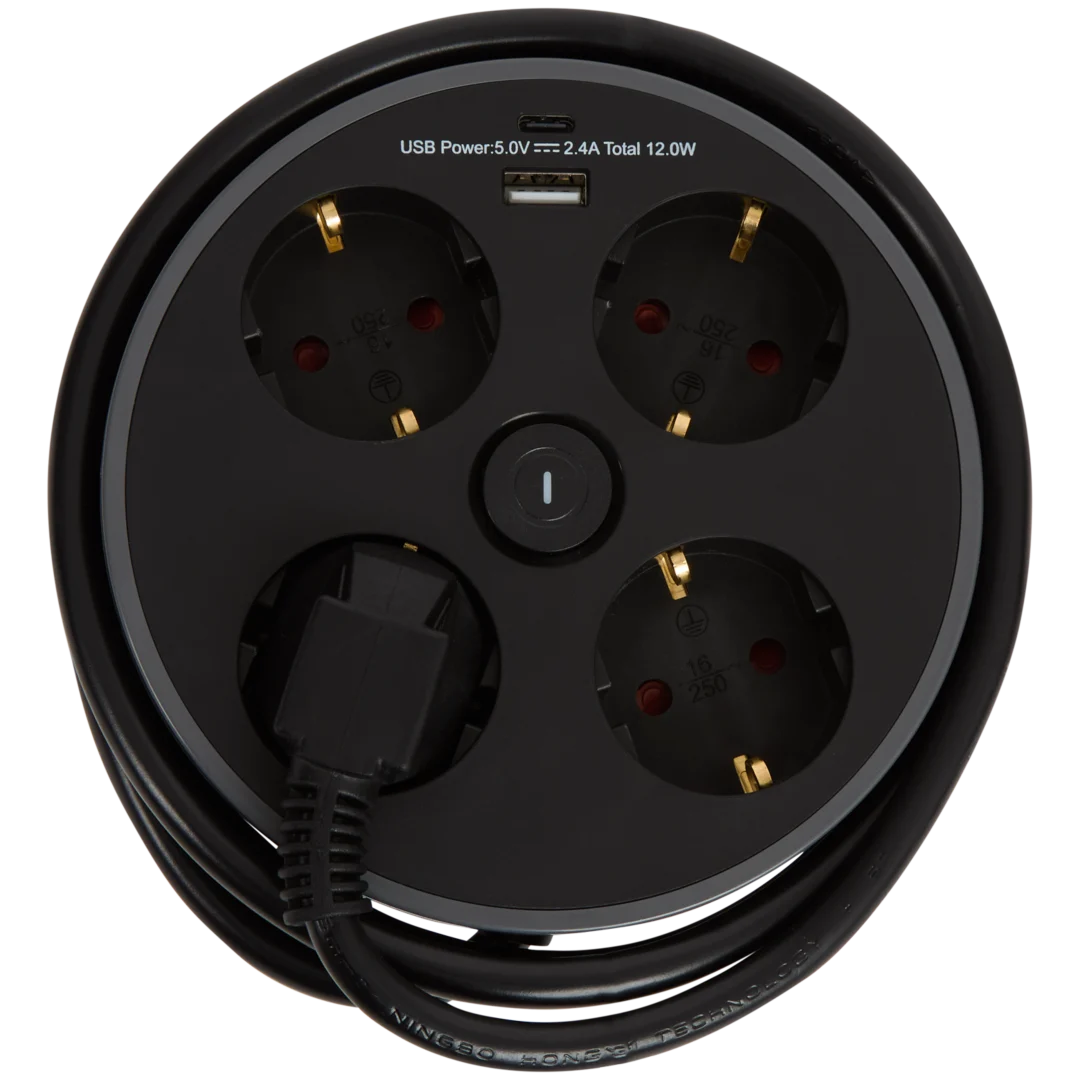 Stekkerdoos 4-voudig 3680 watt | diverse kleuren