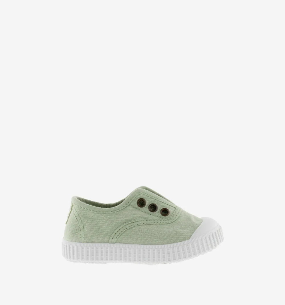 1915 INGLESA TENNIS TOILE DREC® ÉLASTIQUE Baskets en toile avec élastique pour enfant WASABI