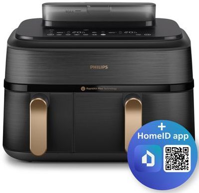 Philips - NA552/00 - Airfryer - Zwart - 9 Liter - Dual Basket