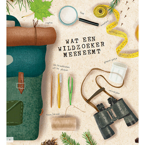 Uitgeverij lemniscaat zoekboek wildzoekers in het bos