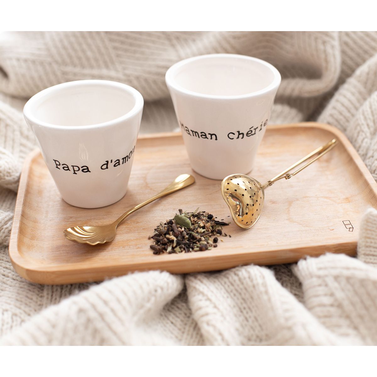Cuillère coquillage doré Atelier jasmin
