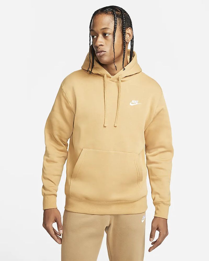 Sweat à capuche Nike Sportswear Club Fleece Jaune Or pour homme