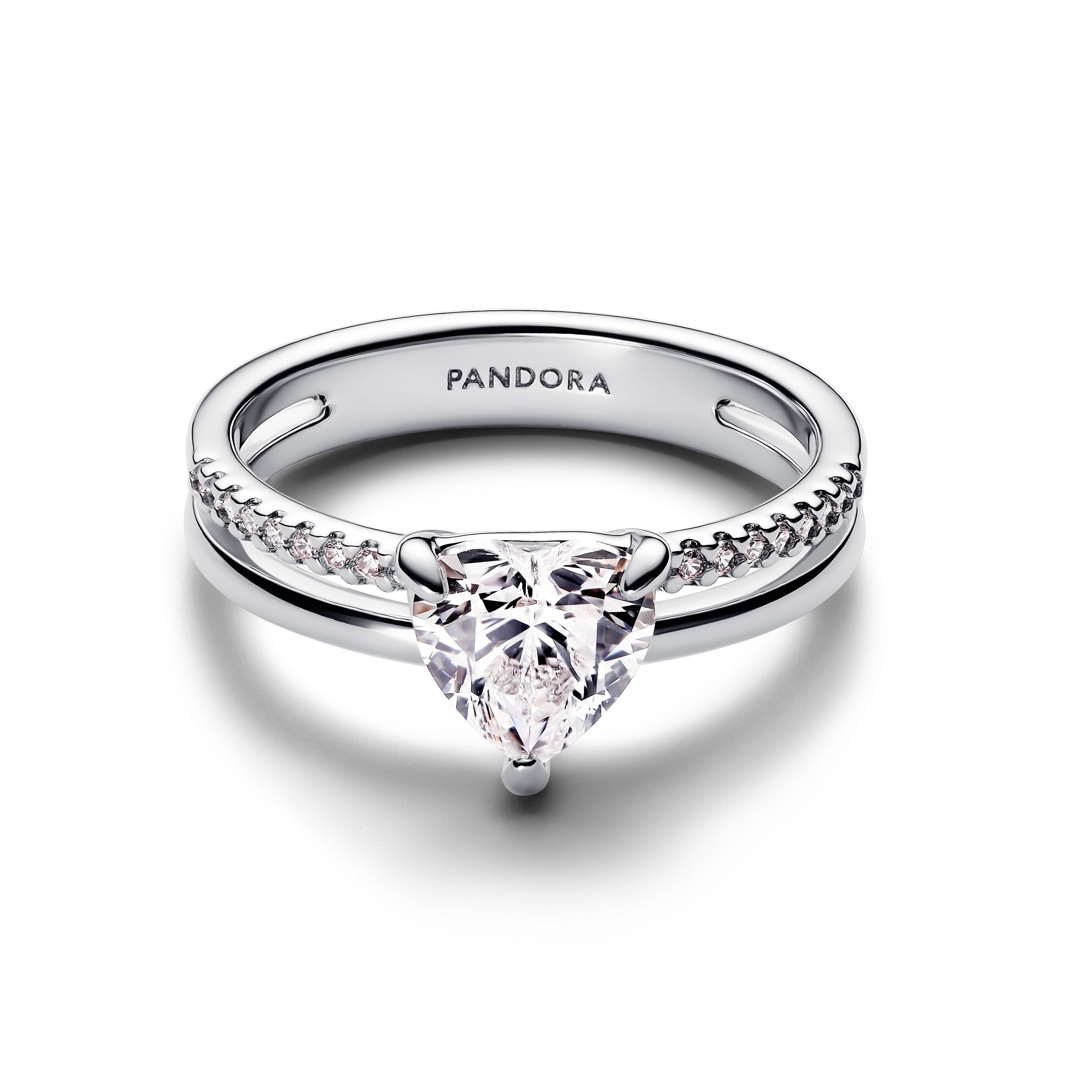 Pandora Timeless Doppelband Herz Ring 925 Silber