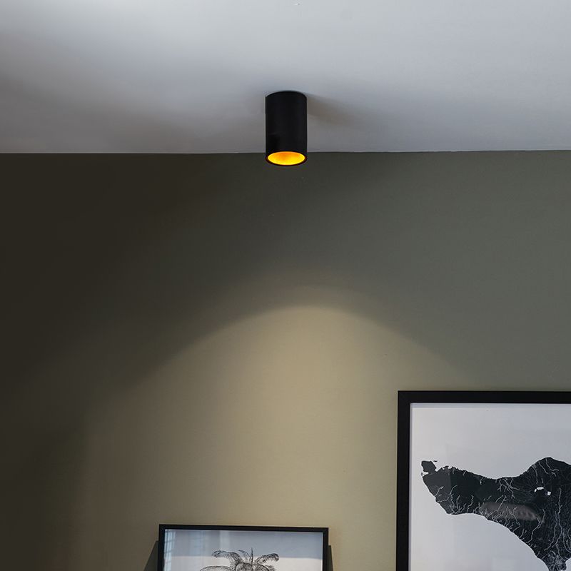 Smart spot zwart met goud incl. wifi GU10 lichtbron - Deep
