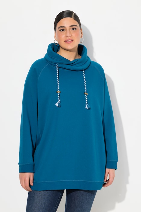Sweatshirt, weiter Stehkragen, Taschen, Raglan-Langarm