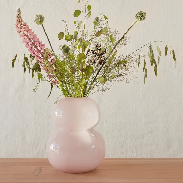 OYOY - Lasi Vase small, H 23 cm, taupe