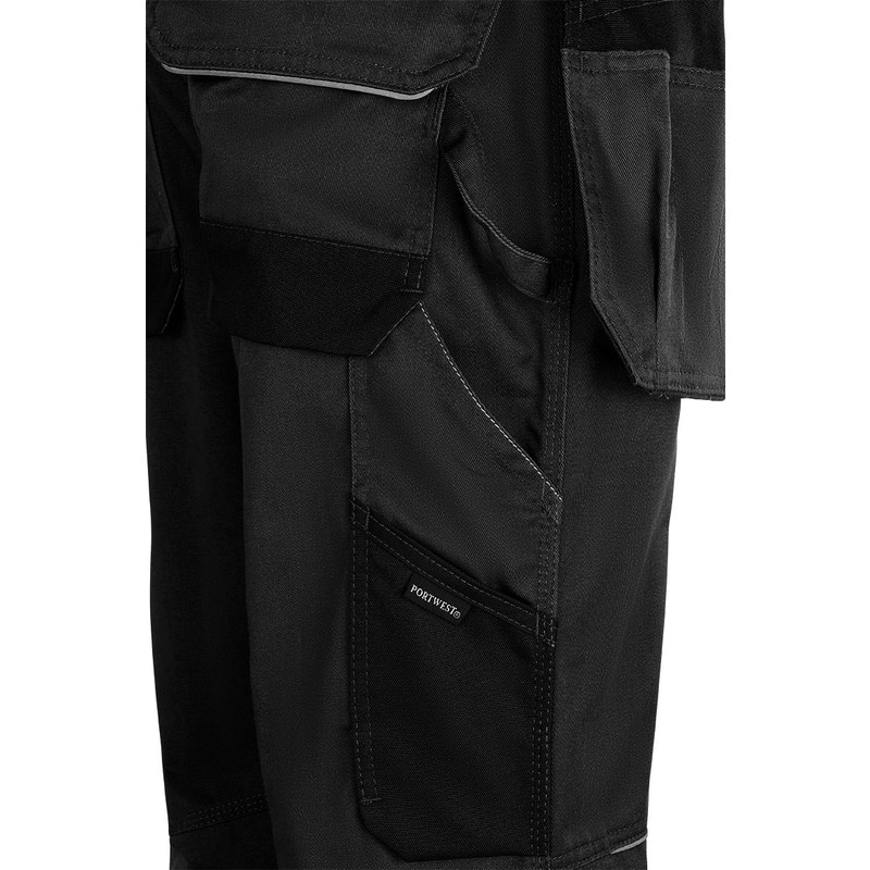 Portwest Urban werkbroek met holsterzakken en kniezakken + gratis kniestukken 54 zwart