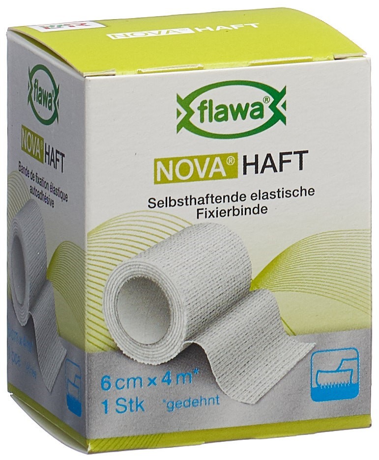 FLAWA Haft kohäsive Gazebinde<br>1 Stück, 6cmx4m