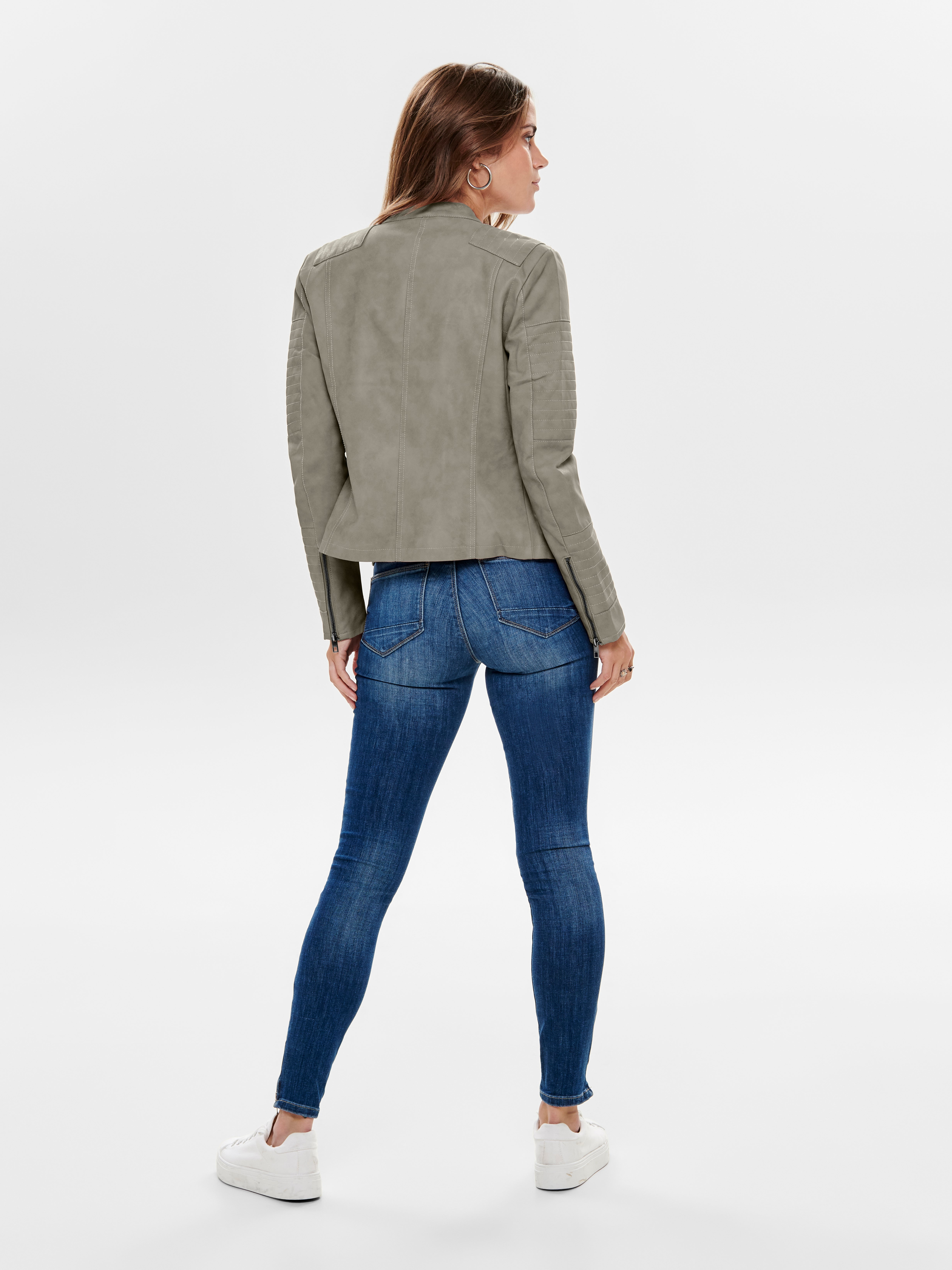 ONLAVA Bikerjacke in Lederoptik Shadow