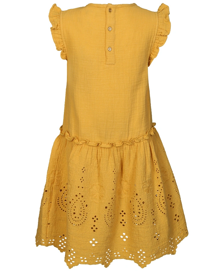 Kleid MICA mit Spitze in gelb