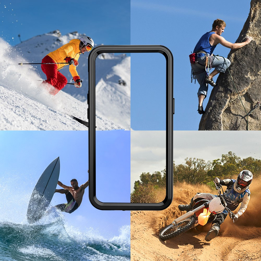 Samsung Galaxy S23 Ultra 5G Wasserfeste Outdoor Schutz Hülle (IP68) – Schwarz