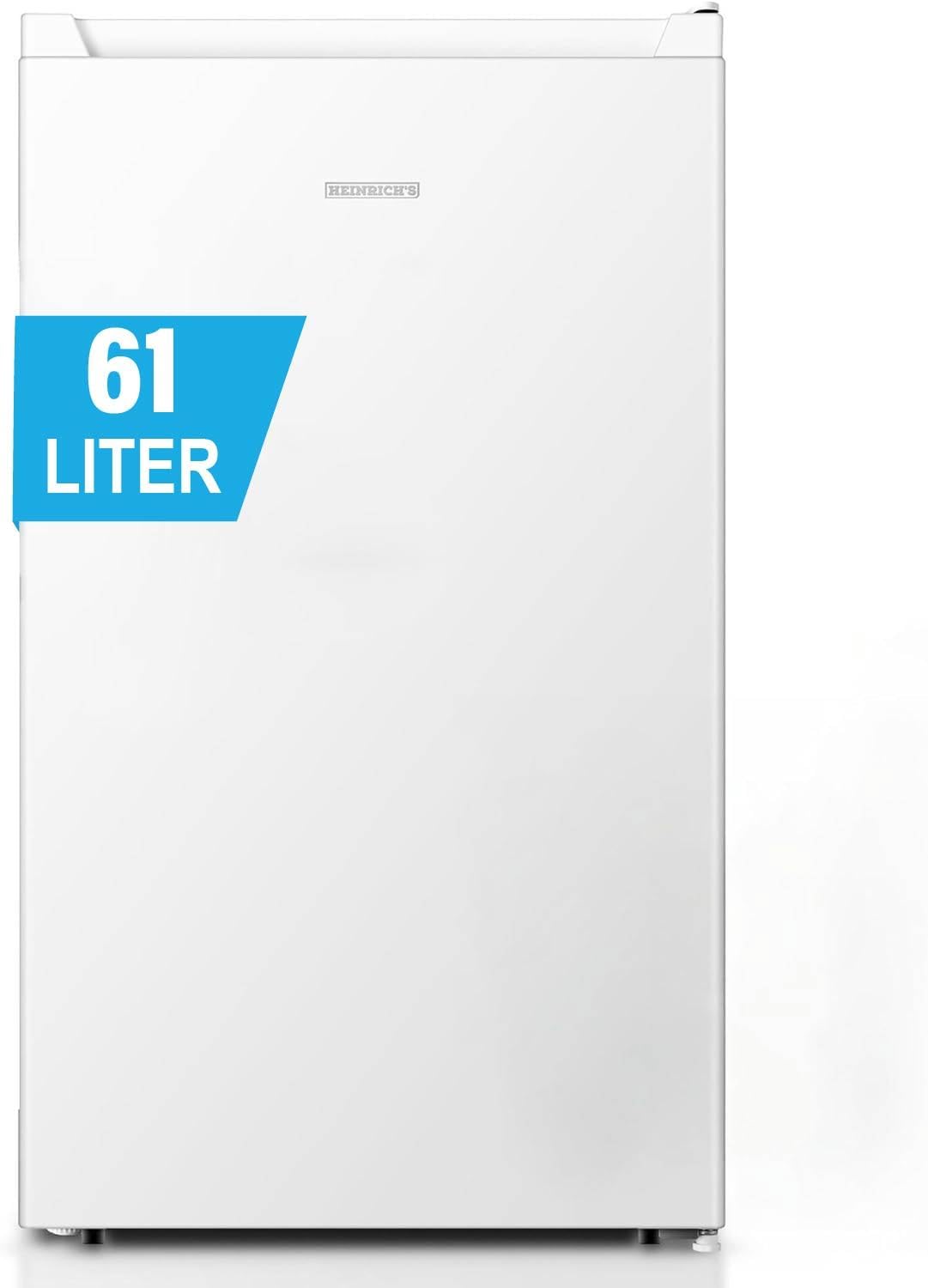 Heinrich´s Gefrierschrank 61Liter, Mini, -18°C Freezer, 3x Gefrierschublade, 7 Stufen Temperaturregler, Airflow, wechselbarer Türanschlag weiß