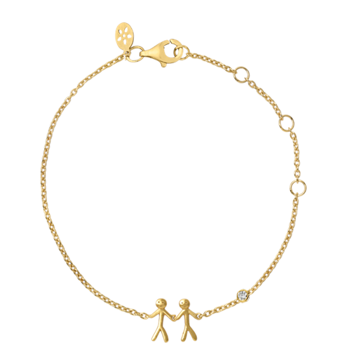 byBiehl Together My Love Armbånd, Guld, 19,5 cm