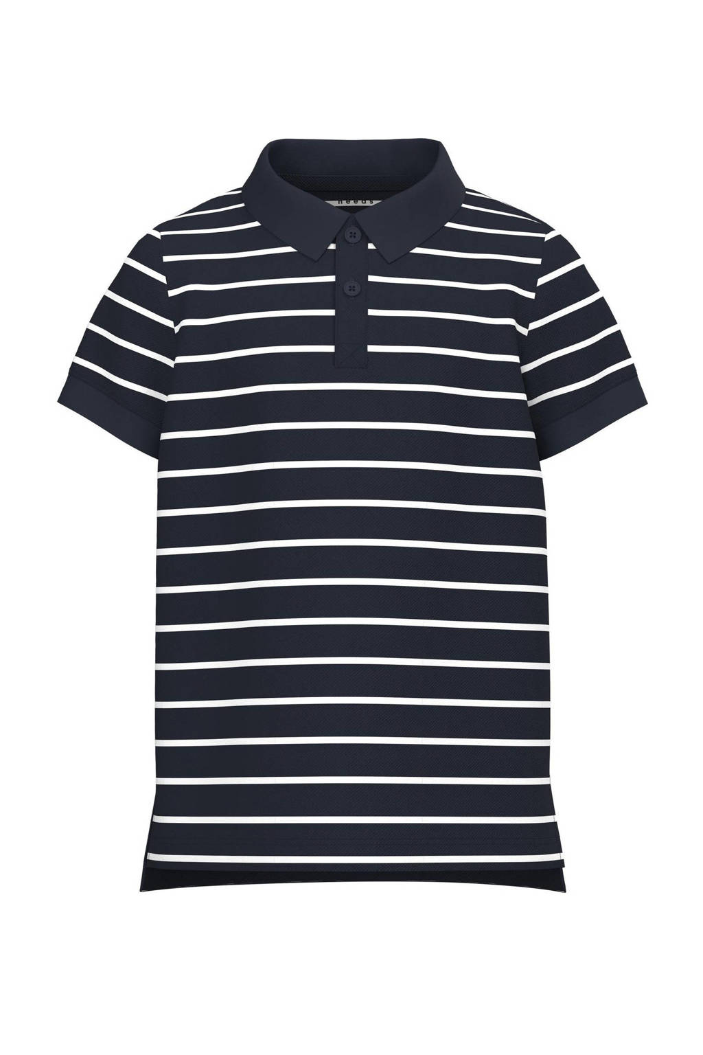 NAME IT gestreepte polo NKMVOLO donkerblauw/wit