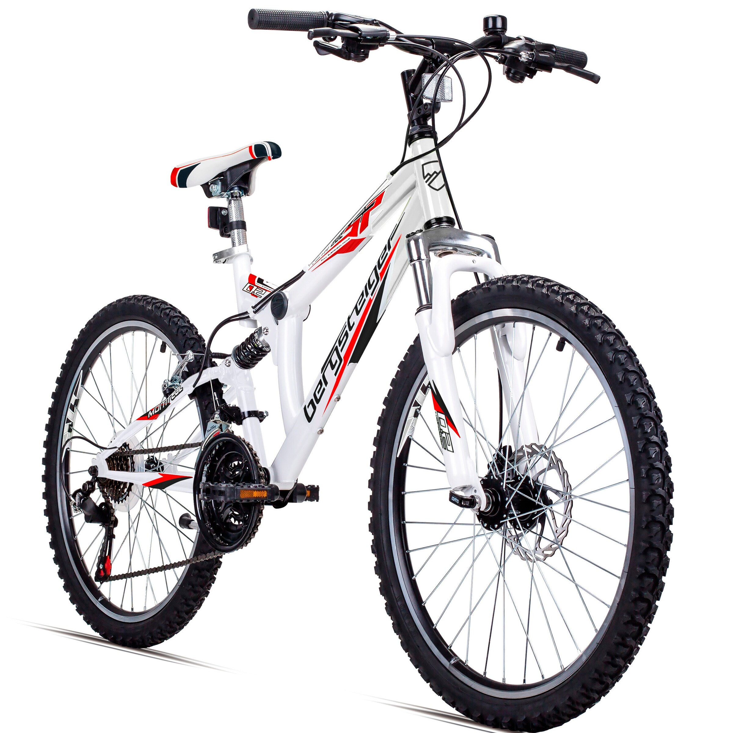 Bergsteiger Mountainbike Montreal 24 Zoll | white / red