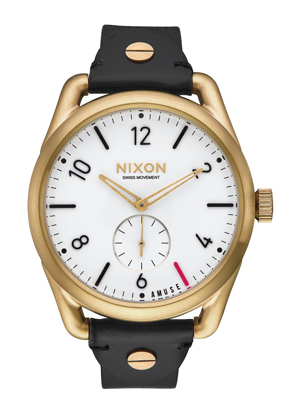 Nixon The C39 Leather Amuse Light Gold / Black A4592498