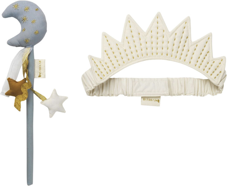 Fabelab Dress-up Moon Fairy Wand and Tiara set Cottage blue