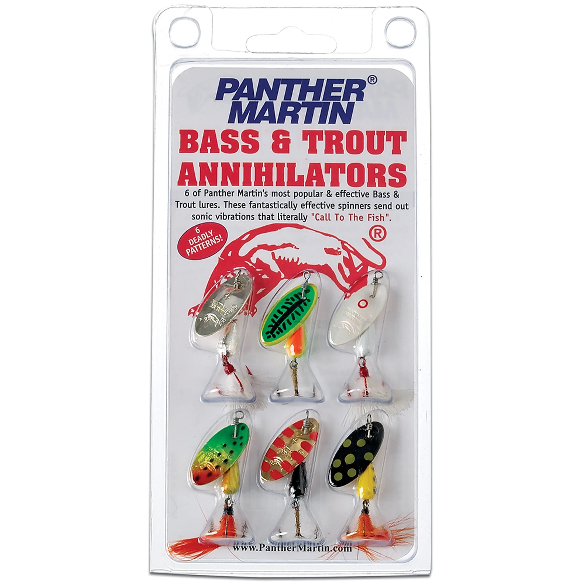 Panther Martin Panther Martin Sett Bass & Trout 6-Pack Effektiv Spinnerpakke For Ørretfiske
