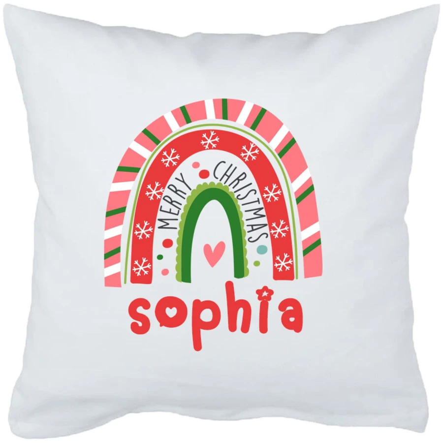Schnullireich Babykissen mit Namen Weihnachten Weiß