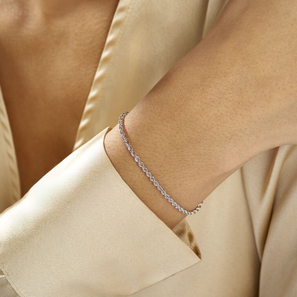Bracelet Jerry Maille Corde Or Blanc