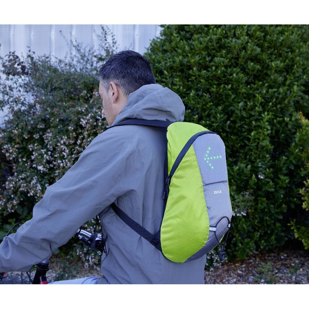 Sac à dos signalétique LED vert et gris