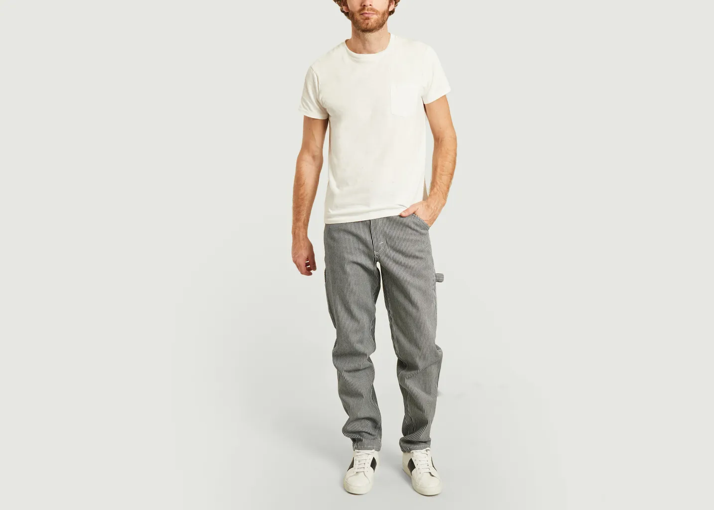 Pantalon rayé en denim de coton 80s Painter Stan Ray