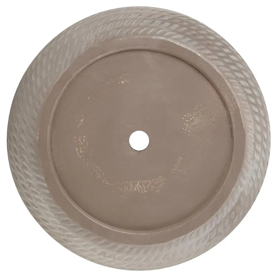 LIVADIA - Bloempot - Taupe - 39 cm - Vezelklei