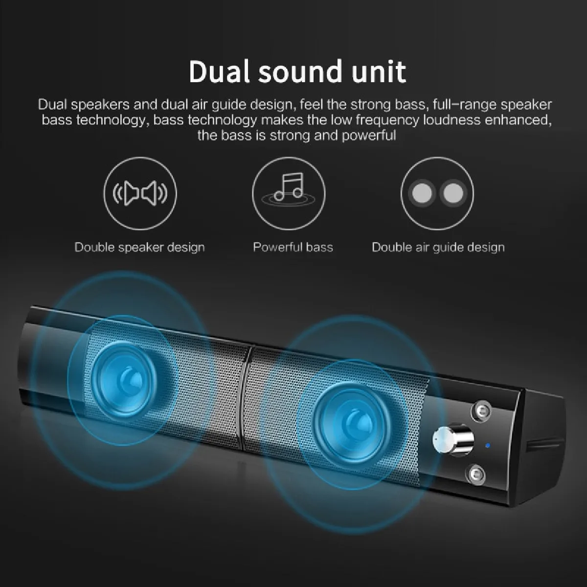 Universal Haut-Parleur Bluetooth 5.0 Amovible - Noir