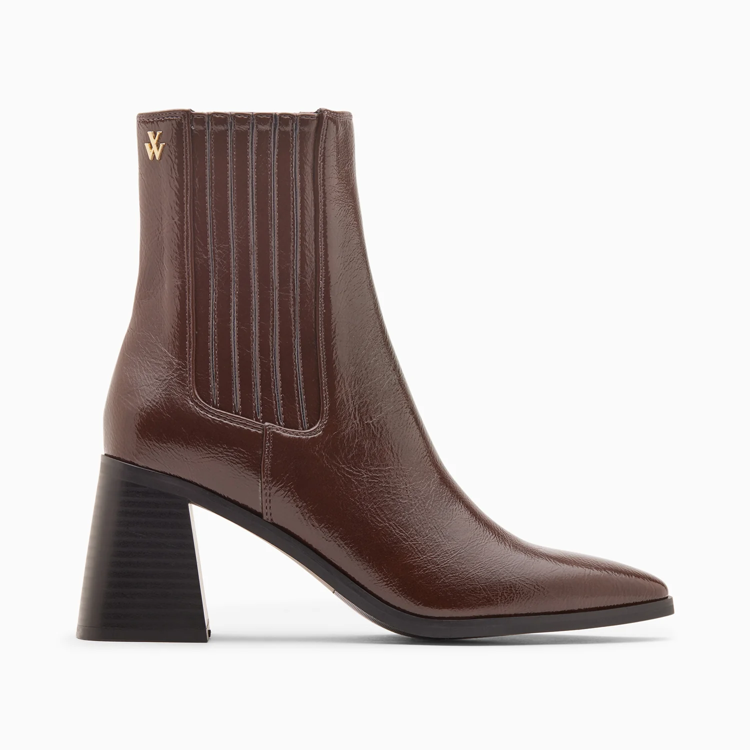 Bottines-Bottines montantes Taylor marron à talon trapèze