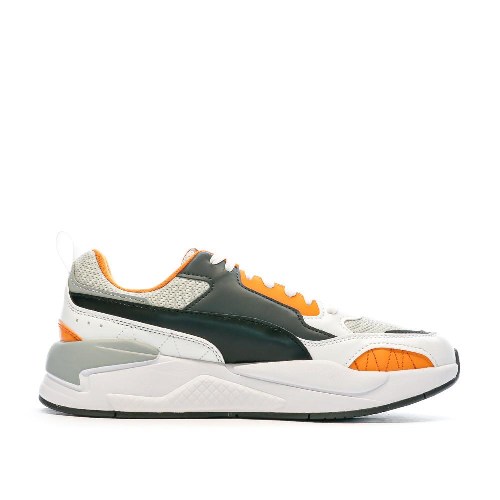 Puma Baskets Blanche/Noir/Orange Homme Puma X-ray 2 Square
