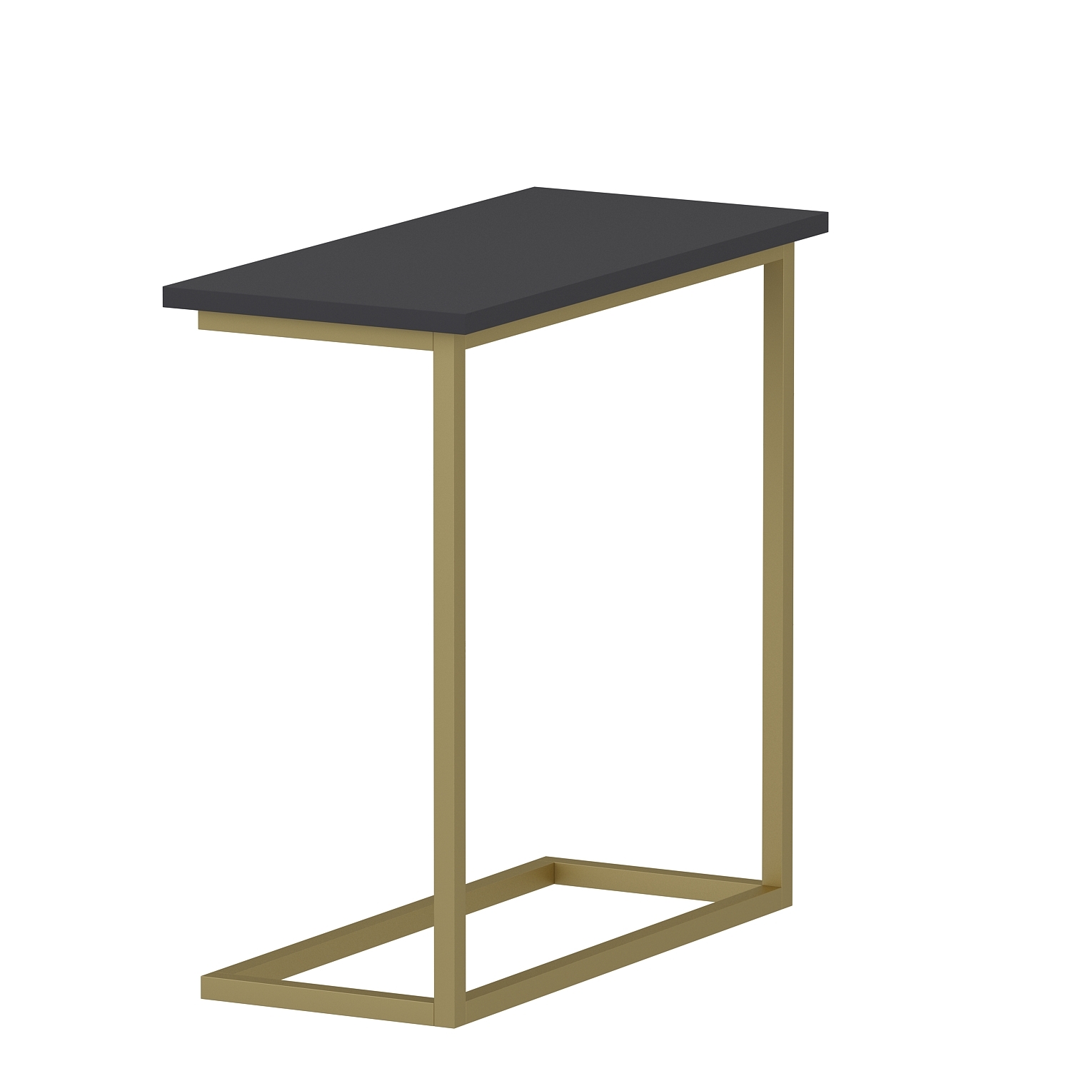 Beistelltisch - grau-gold - Metall - 64 cm