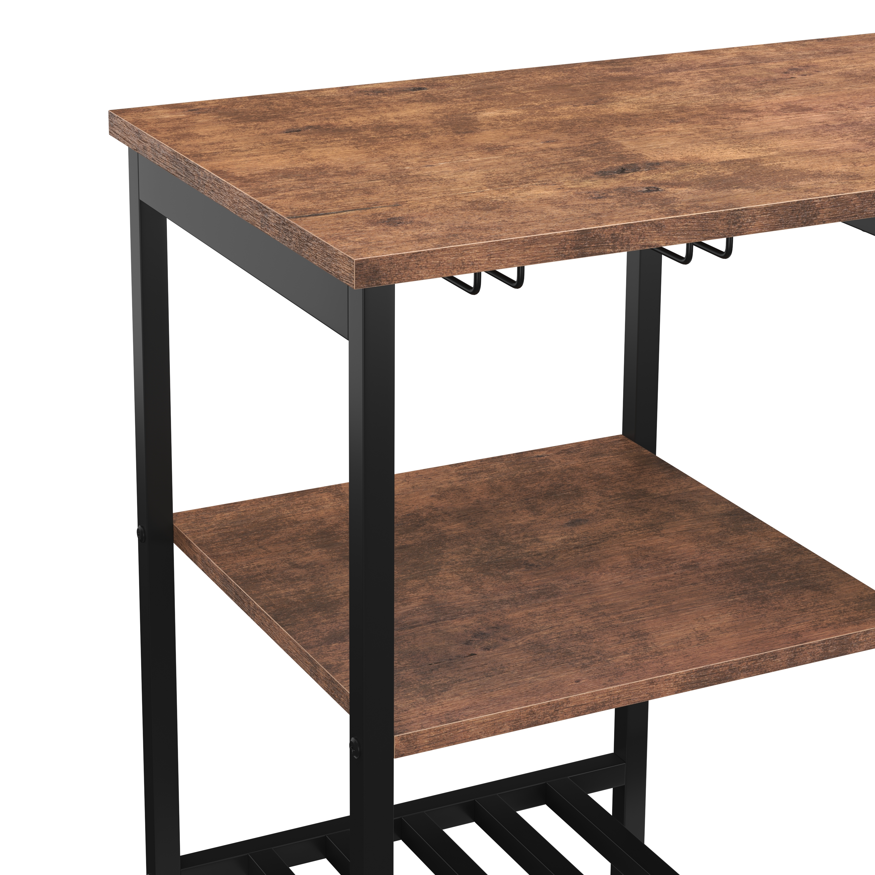 Bartisch mit Regal Vintage BONITA 110 x 40 x 90 cm