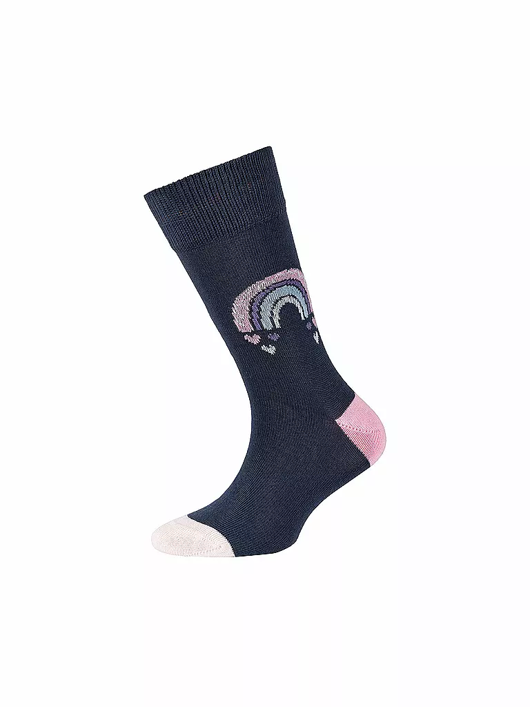 CAMANO Mädchen Socken 2er Pkg. Dark Grey Melange  grau