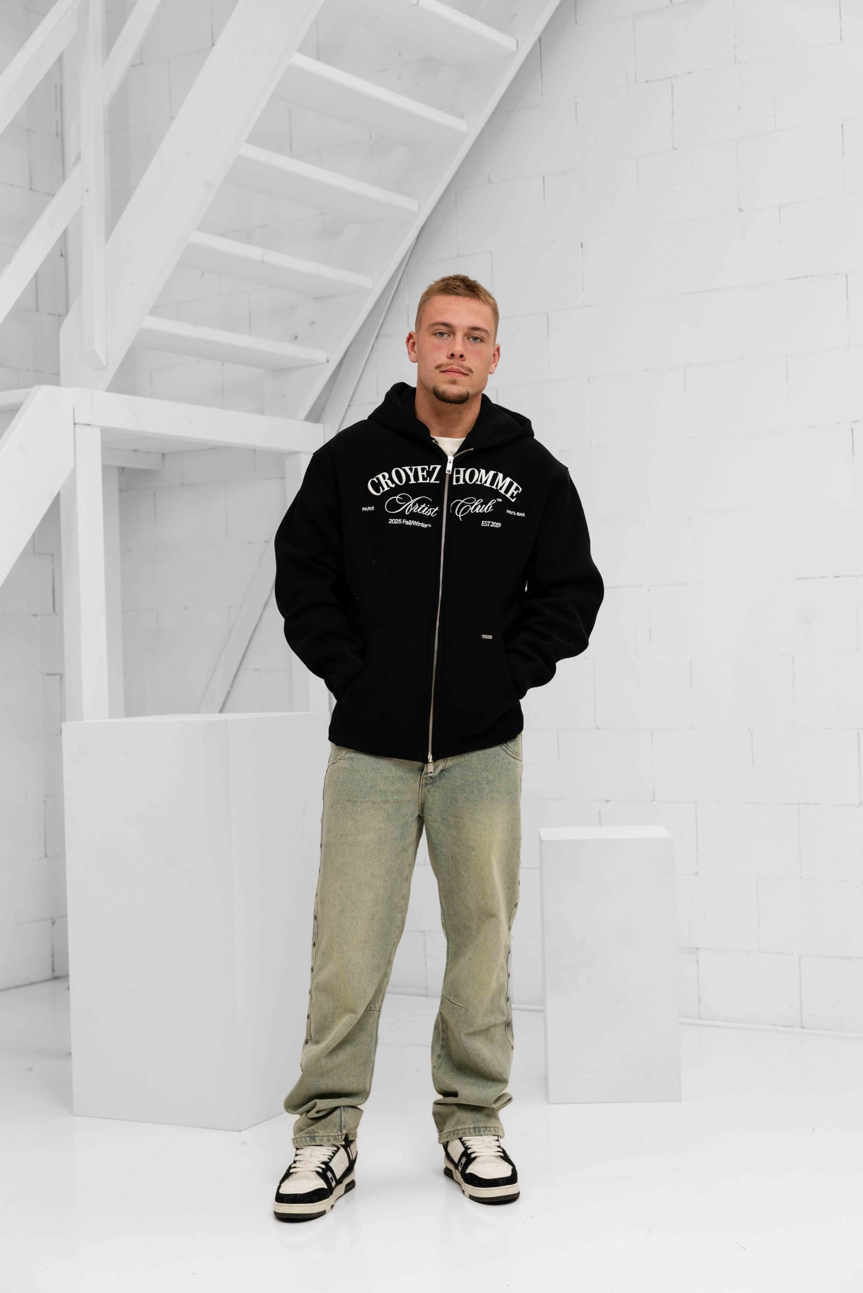 Croyez Artist Club Zip-Hoodie Heren Zwart