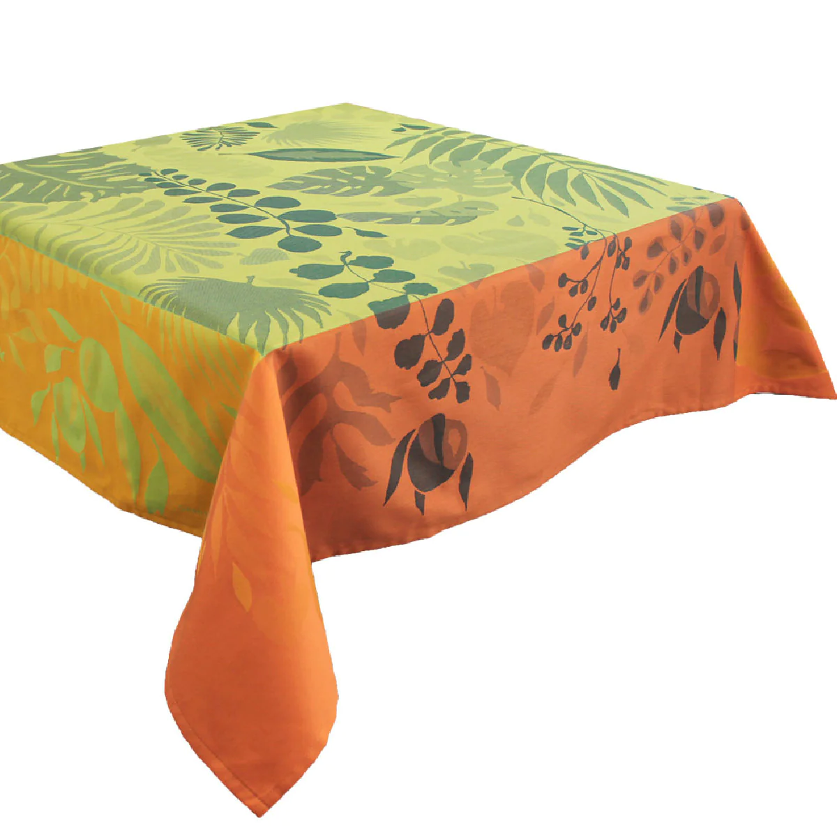 Nappe antitache déperlant pur coton orange 155x225 Garnier Thiebaut