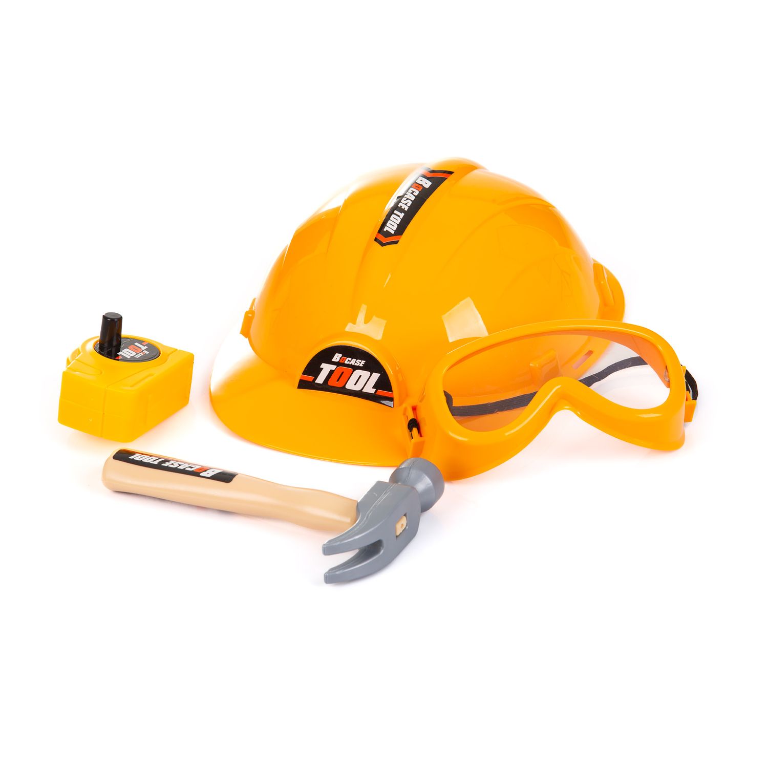 Chipolino Kinderwerkbank, 78-teiliges Spielzeugwerkzeugset, Helm, Bohrer, Säge schwarz