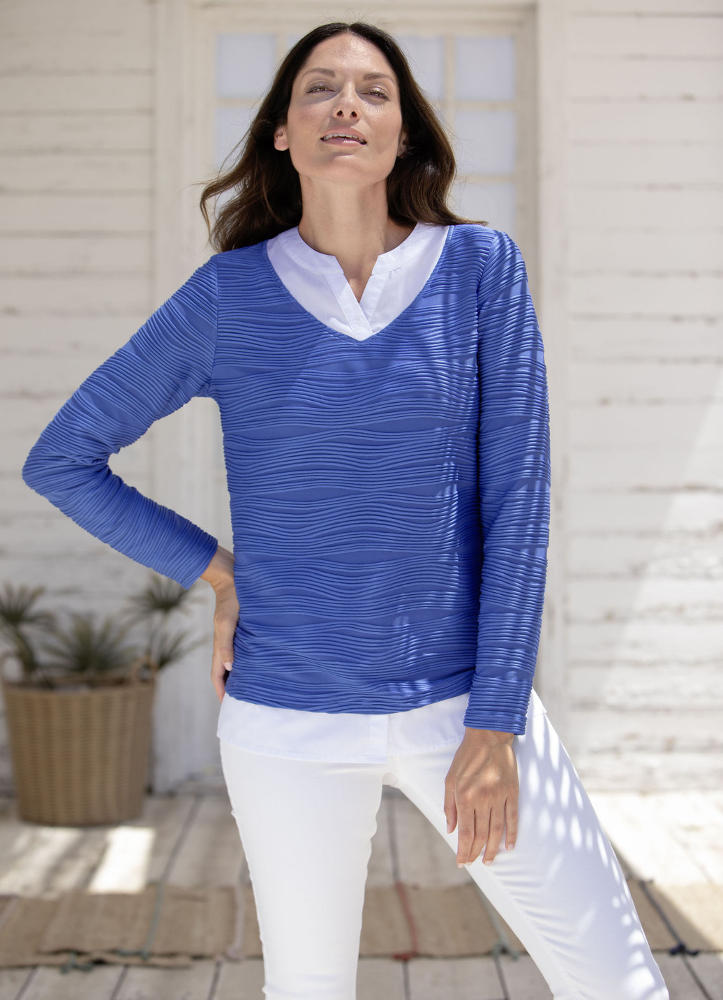 Shirt-Tunika mit 2-in-1-Optik