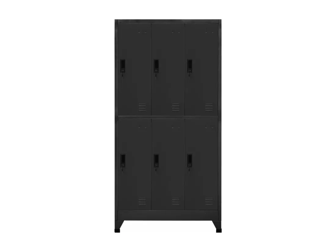 Armoire à casiers Anthracite 90x45x180 cm Acier