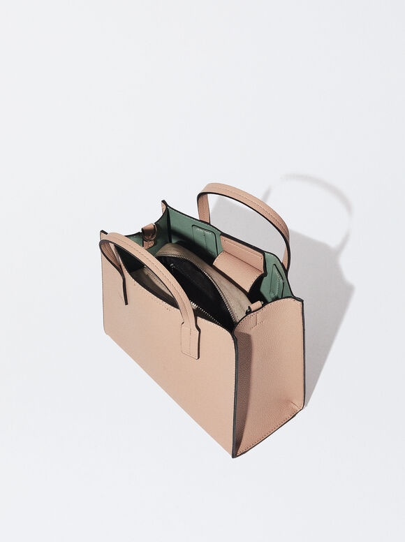 Bolsa de compras com bolsa removível - Bege