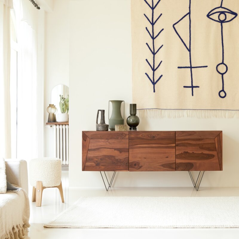 Buffet en palissandre massif L 175 cm Metric