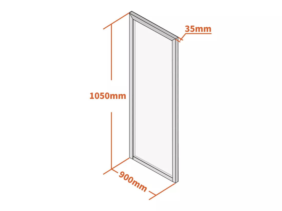 Verrière atelier en aluminium thermolaqué - 30x105 cm - Blanc - BAYVIEW