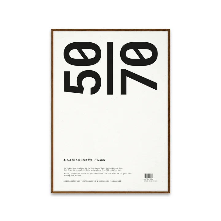 Paper Collective - Bilderrahmen 50 x 70 cm, Eiche dunkel