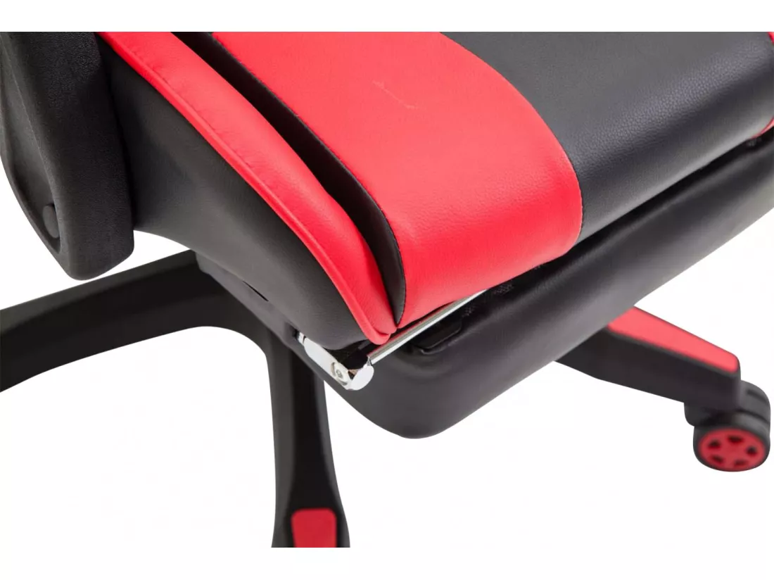 Chaise de bureau - Similicuir & Plastique - Noir / Rouge - Ignite
